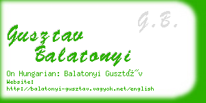 gusztav balatonyi business card